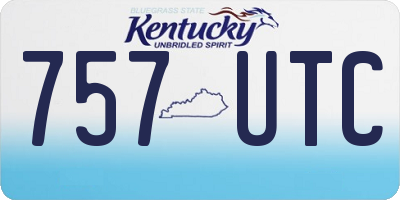 KY license plate 757UTC