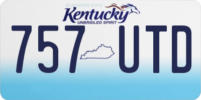 KY license plate 757UTD
