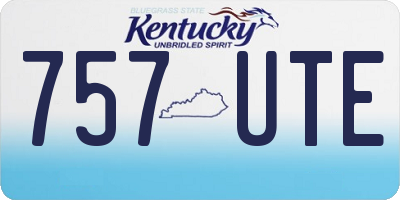 KY license plate 757UTE