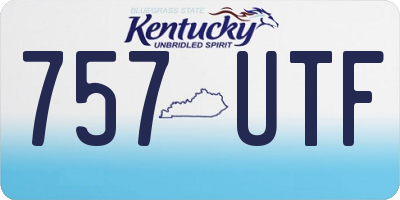 KY license plate 757UTF