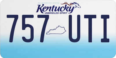 KY license plate 757UTI