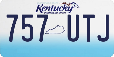 KY license plate 757UTJ