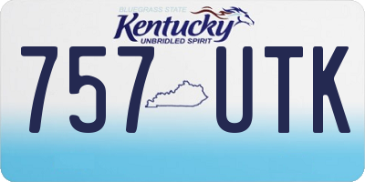 KY license plate 757UTK