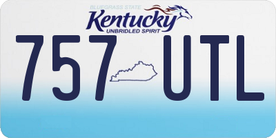 KY license plate 757UTL
