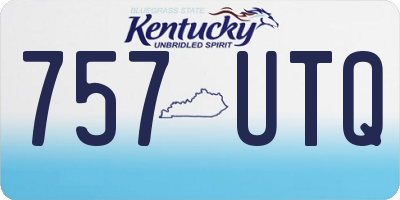 KY license plate 757UTQ