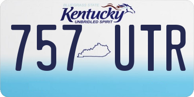 KY license plate 757UTR