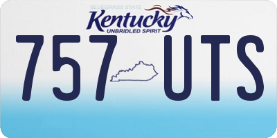 KY license plate 757UTS