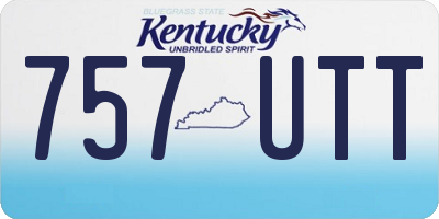 KY license plate 757UTT