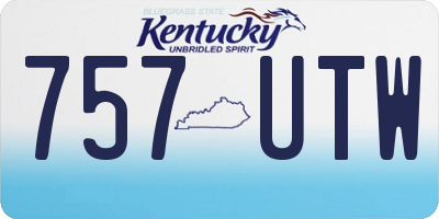 KY license plate 757UTW