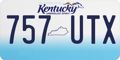 KY license plate 757UTX