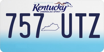 KY license plate 757UTZ