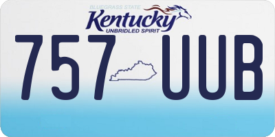 KY license plate 757UUB