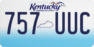 KY license plate 757UUC