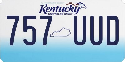 KY license plate 757UUD