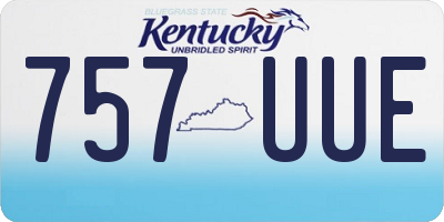 KY license plate 757UUE