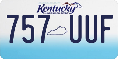 KY license plate 757UUF