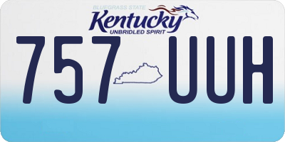 KY license plate 757UUH