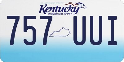 KY license plate 757UUI