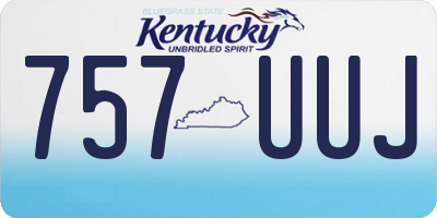 KY license plate 757UUJ