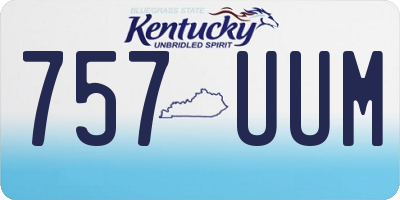 KY license plate 757UUM