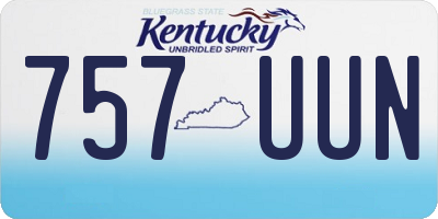 KY license plate 757UUN