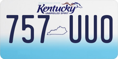 KY license plate 757UUO