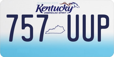 KY license plate 757UUP