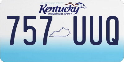 KY license plate 757UUQ