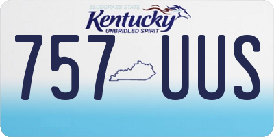 KY license plate 757UUS