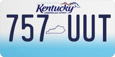 KY license plate 757UUT