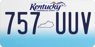 KY license plate 757UUV