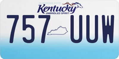 KY license plate 757UUW