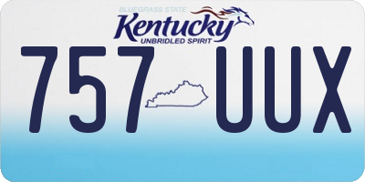 KY license plate 757UUX