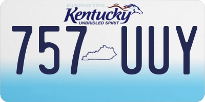 KY license plate 757UUY