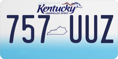 KY license plate 757UUZ