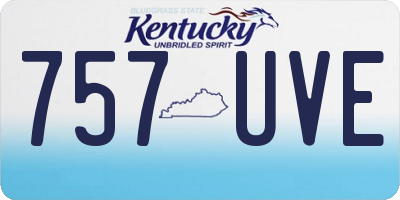 KY license plate 757UVE