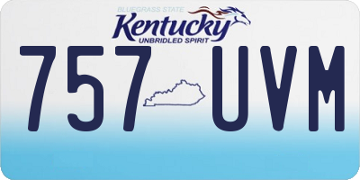 KY license plate 757UVM