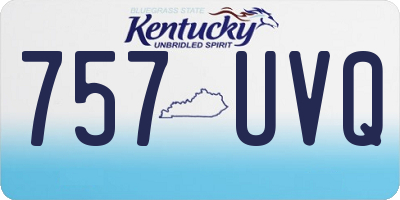 KY license plate 757UVQ