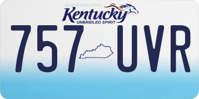 KY license plate 757UVR