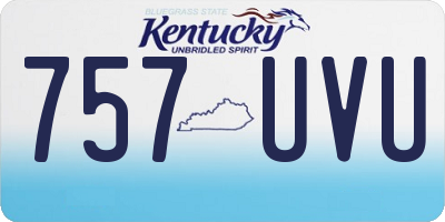 KY license plate 757UVU