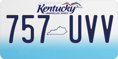 KY license plate 757UVV