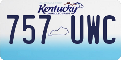 KY license plate 757UWC