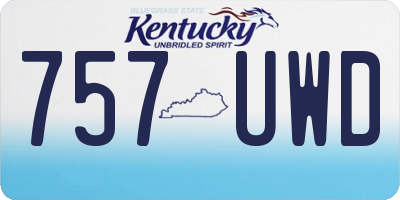 KY license plate 757UWD