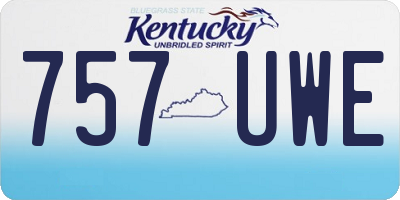 KY license plate 757UWE