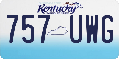 KY license plate 757UWG