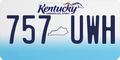 KY license plate 757UWH
