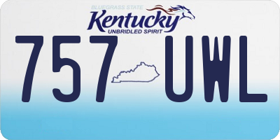 KY license plate 757UWL