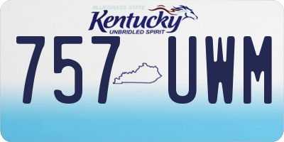 KY license plate 757UWM