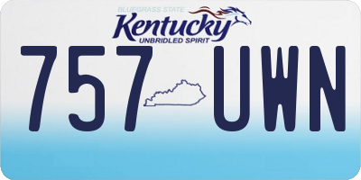 KY license plate 757UWN