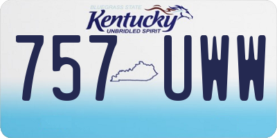 KY license plate 757UWW